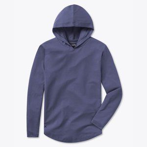 Cuts Clothing AO Long Sleeve Hooded Curve-Hem tee - Moonshadow